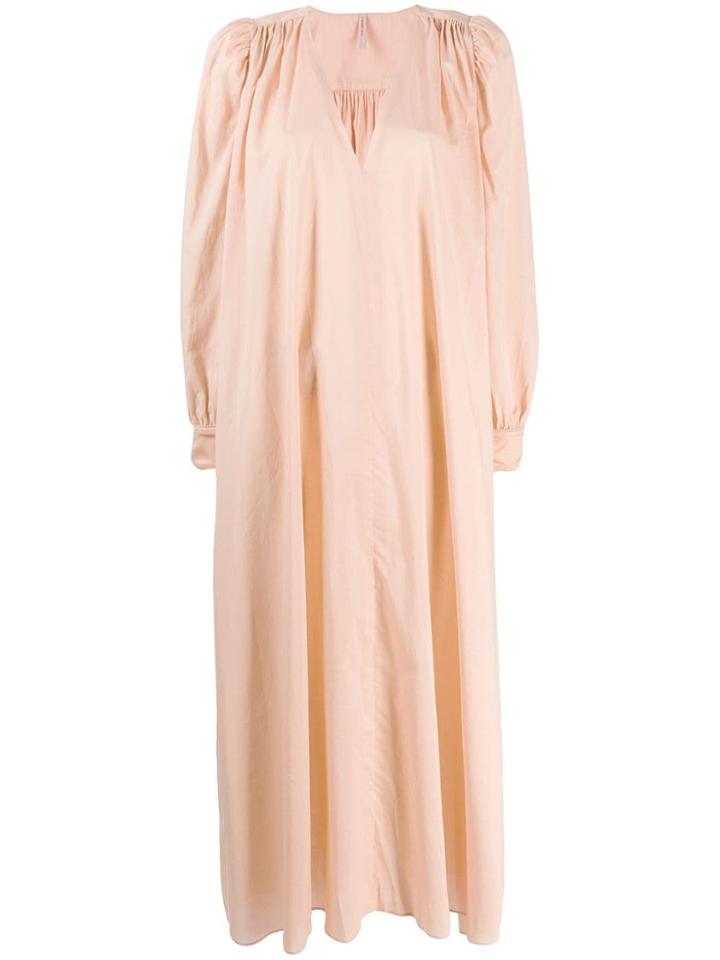 Indress Voile V-neck Dress - Neutrals