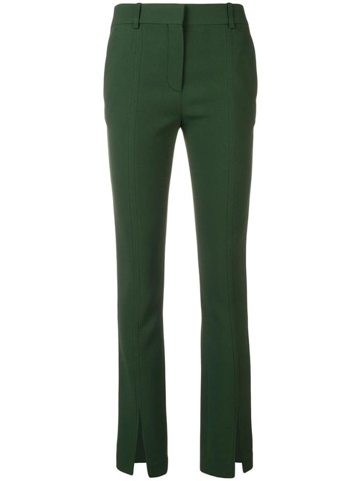 Victoria Victoria Beckham Tailored Front Slit Trousers - Green