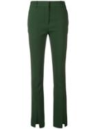 Victoria Victoria Beckham Tailored Front Slit Trousers - Green