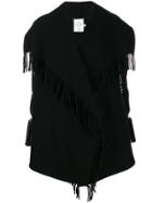 Moncler Padded Fringe Jacket - Black