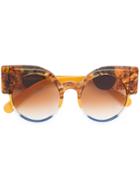 Jacques Marie Mage Thelma Sunglasses - Yellow & Orange