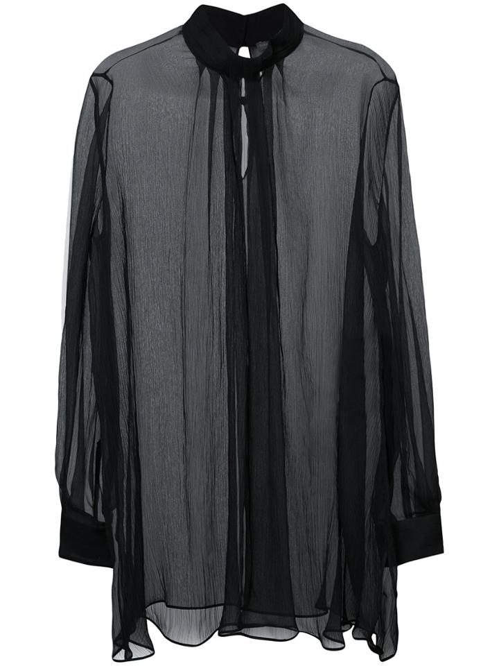 Alexander Mcqueen Sheer Blouse - Black