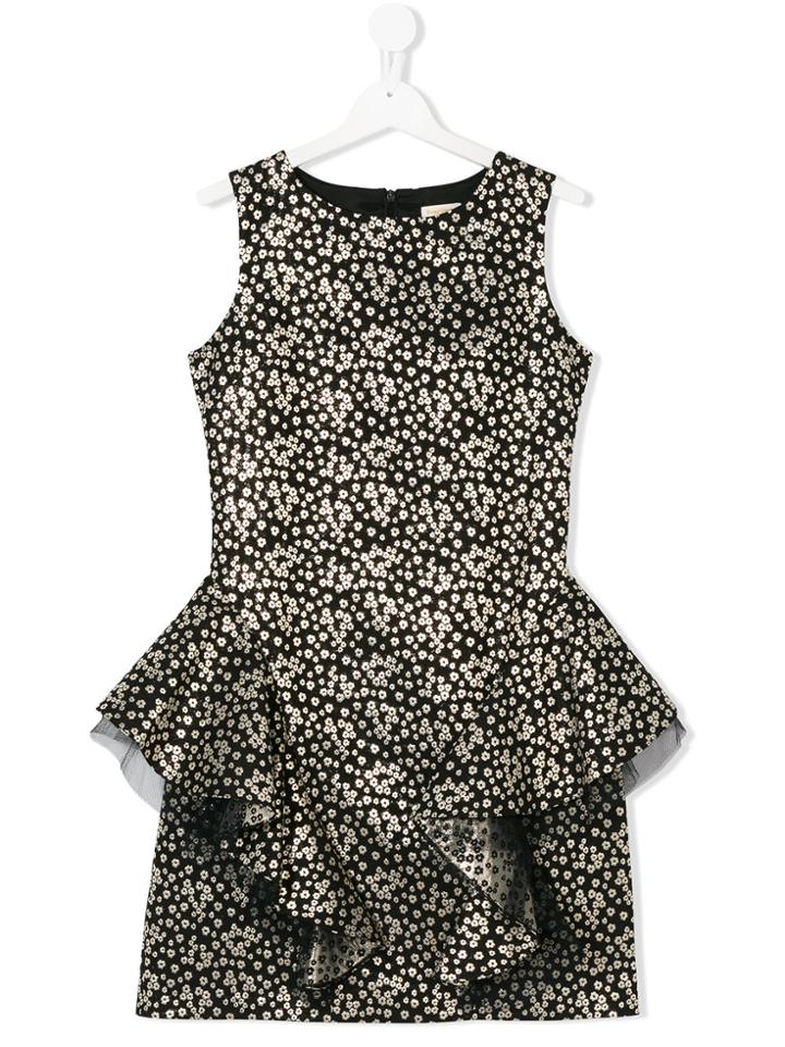 David Charles Kids Floral Dress - Black