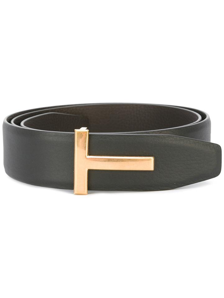 Tom Ford Logo Buckled Belt - Black