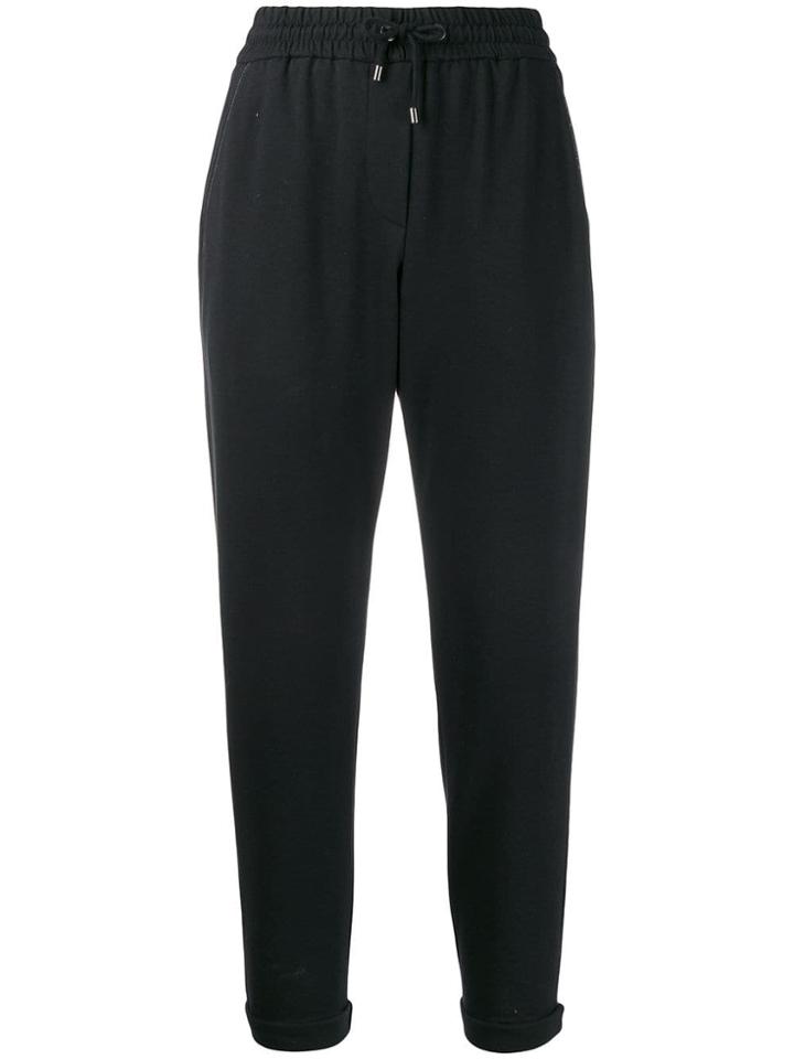 Brunello Cucinelli Drawstring Track Trousers - Black