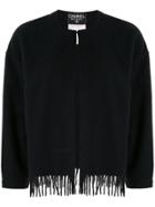Chanel Pre-owned Cashmere Fringed Jacket - Black