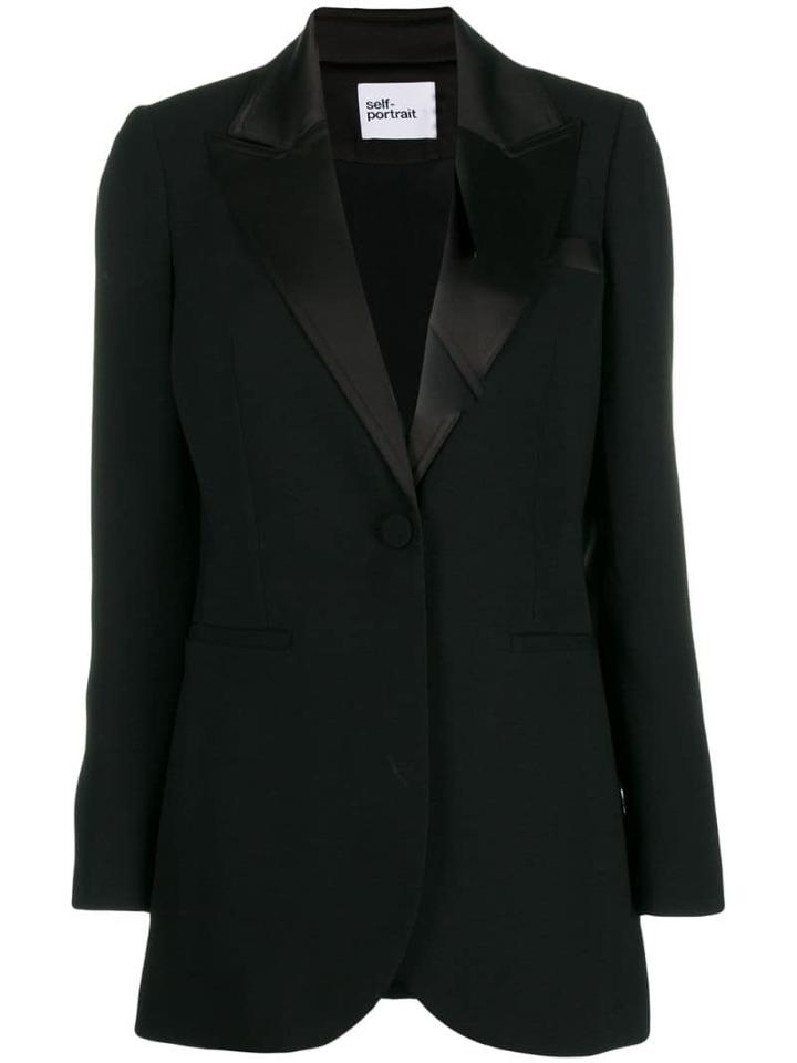 Self-portrait Formal Tuxedo Blazer - Black