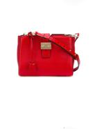 Michael Michael Kors Padlock Square Shoulder Bag, Women's, Red, Leather