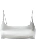 Ack - Metallic Bikini Top - Women - Polyamide/spandex/elastane - L, Grey, Polyamide/spandex/elastane