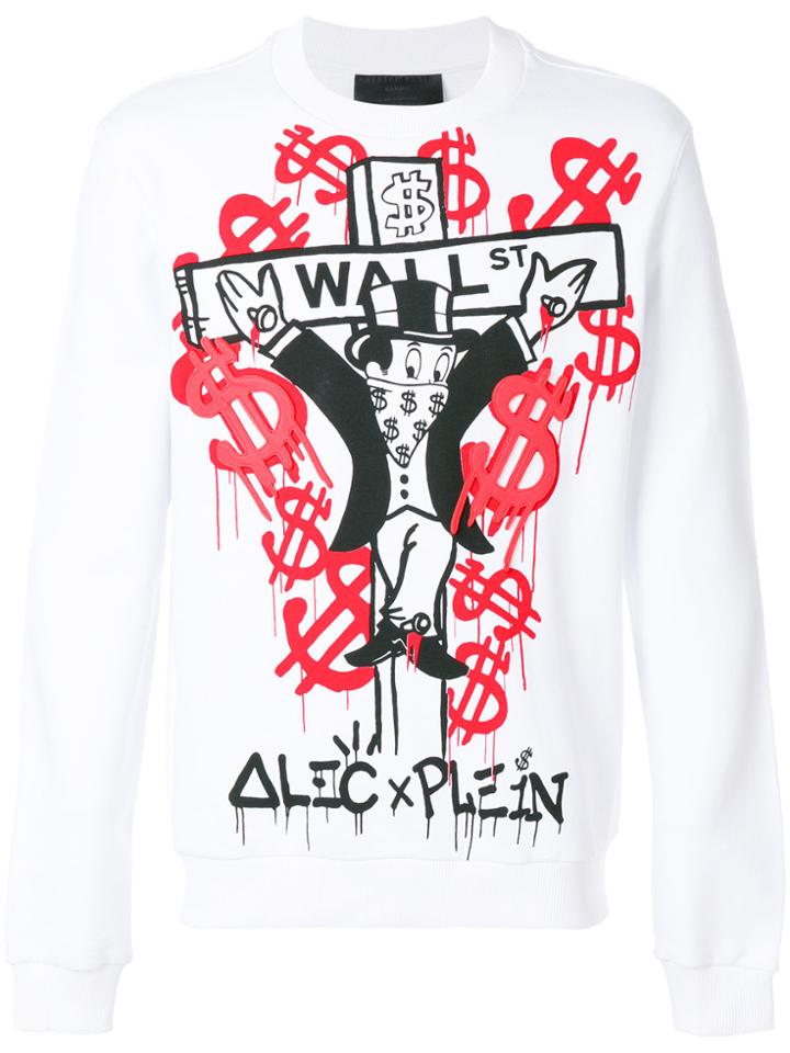 Philipp Plein Blue Money Sweatshirt - White