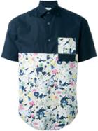 Kenzo Printed Panel Shirt, Men's, Size: Medium, Blue, Cotton