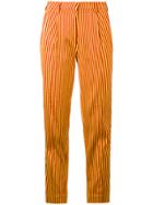 Etro Striped Cropped Trousers - Yellow & Orange