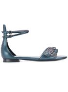 Bottega Veneta Fringed Open-toe Sandals - Blue