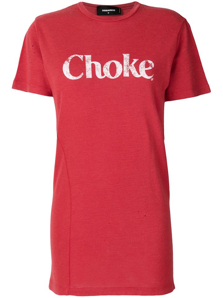 Dsquared2 Distressed Choke Print T-shirt
