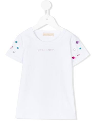 Pamilla Kids - Bejewelled T-shirt - Kids - Cotton/spandex/elastane - 4 Yrs, White