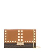 Michael Michael Kors Stud-embellished Cross-body Bag - Brown