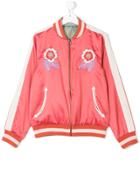 Stella Mccartney Kids Teen Reversible Embroidered Bomber Jacket - Pink