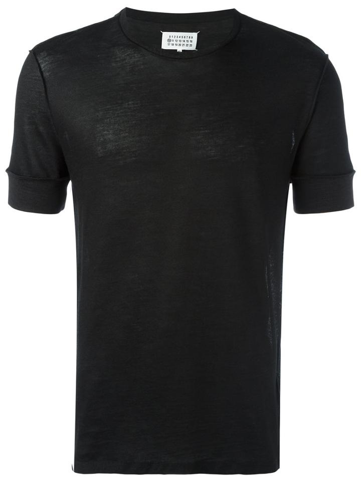 Maison Margiela Exposed Edges T-shirt, Men's, Size: 46, Black, Cotton/ramie