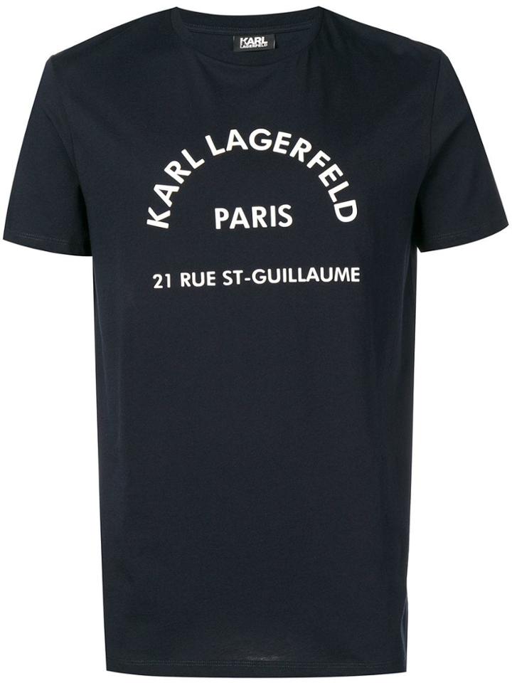 Karl Lagerfeld Logo Printed T-shirt - Blue