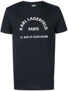 Karl Lagerfeld Logo Printed T-shirt - Blue
