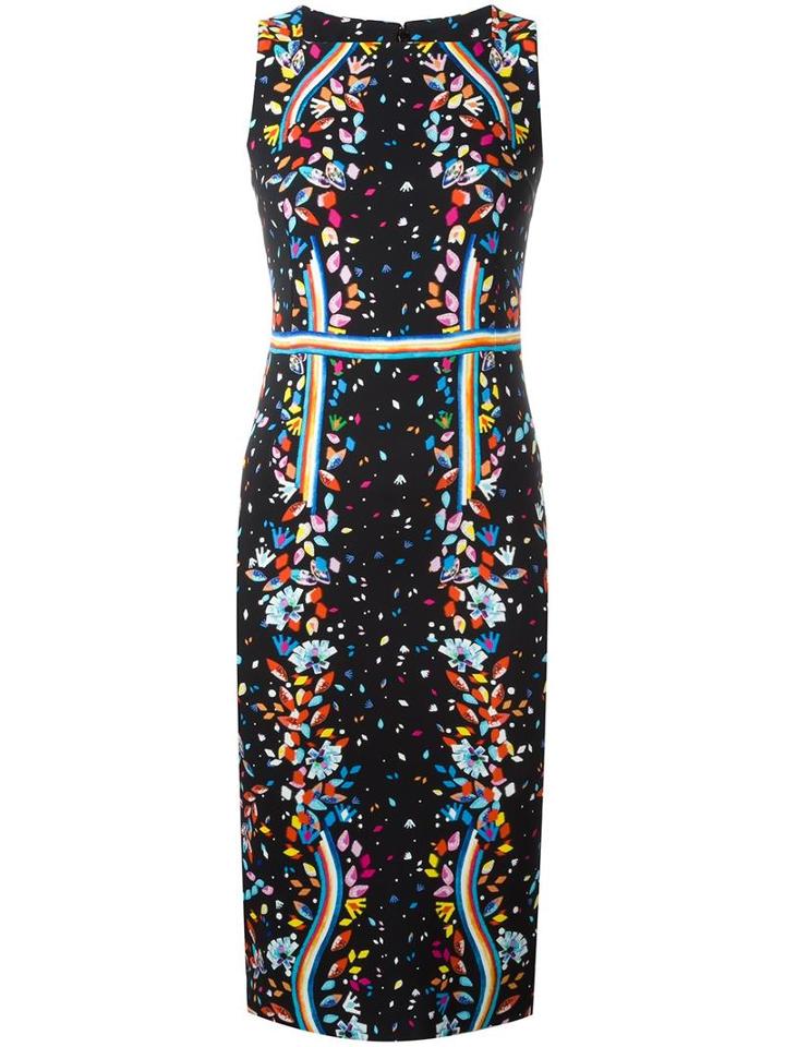 Peter Pilotto Printed 'kia' Dress, Women's, Size: 10, Black, Viscose/spandex/elastane/acetate/polyester