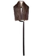 Creatures Of The Wind 'ara' Stole, Women's, Brown, Beaver Fur/virgin Wool