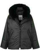 Yves Salomon Army Fox Fur Hooded Padded Jacket - Black