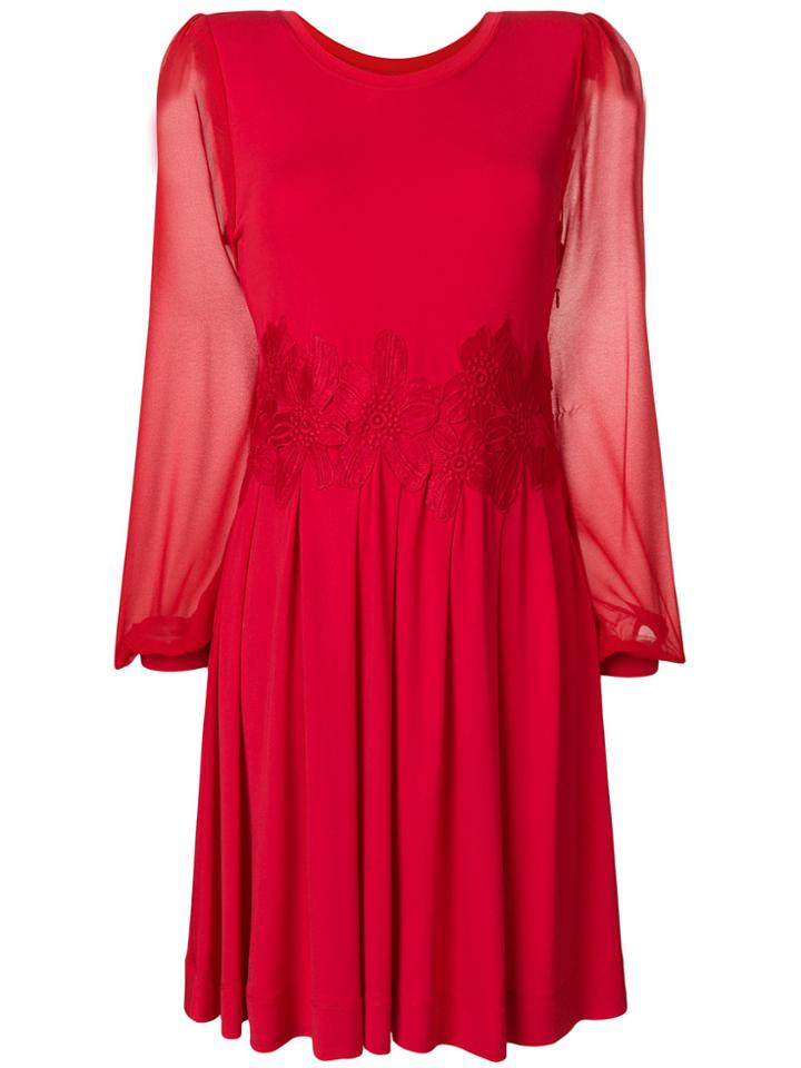 Michael Michael Kors Floral Embellished Dress - Red