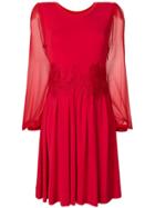 Michael Michael Kors Floral Embellished Dress - Red