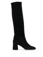 Miu Miu Suede Knee Length Boots - Black