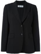 Max Mara Two Button Blazer, Women's, Size: 36, Black, Virgin Wool/spandex/elastane/acetate