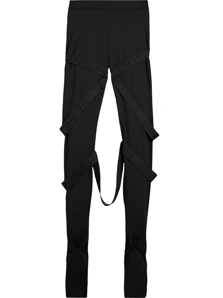 Burberry Strap Detail Jersey Leggings - Black