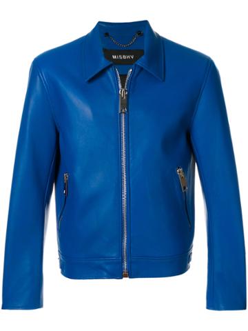 Misbhv Fitted Biker Jacket - Blue