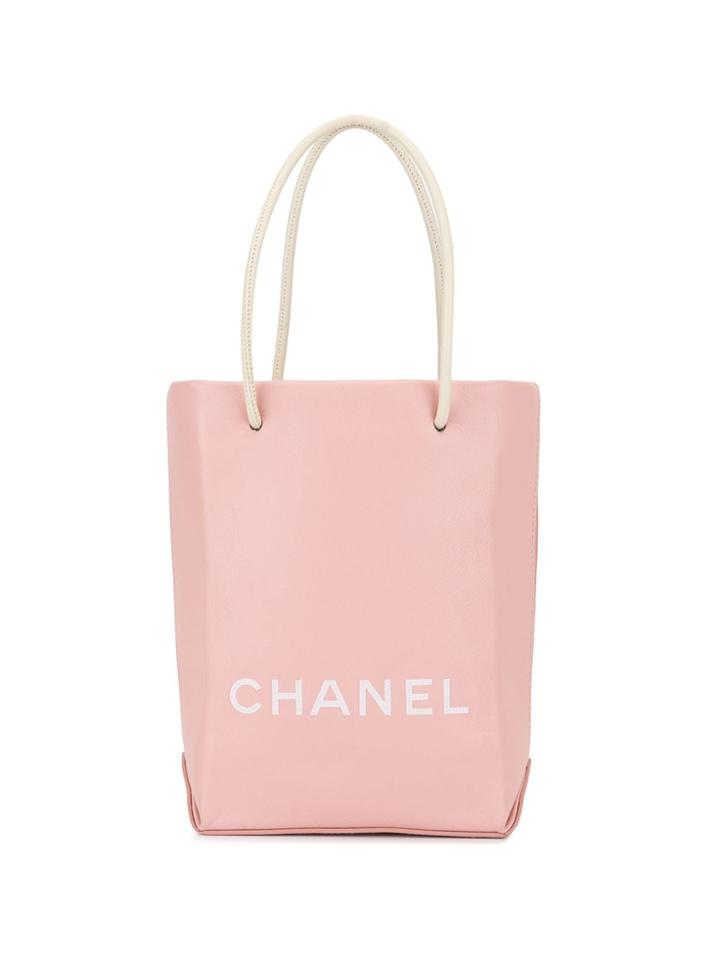 Chanel Pre-owned Logo Printed Tote - Pink