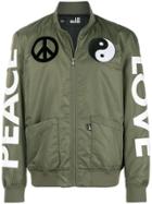 Love Moschino Peace Love Bomber Jacket - Green