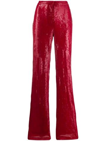 Brognano Sequinned Trousers - Red