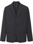 Prada Striped Boxy Blazer - Grey