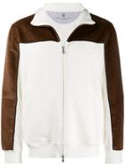 Brunello Cucinelli Corduroy Panel Track Jacket - White