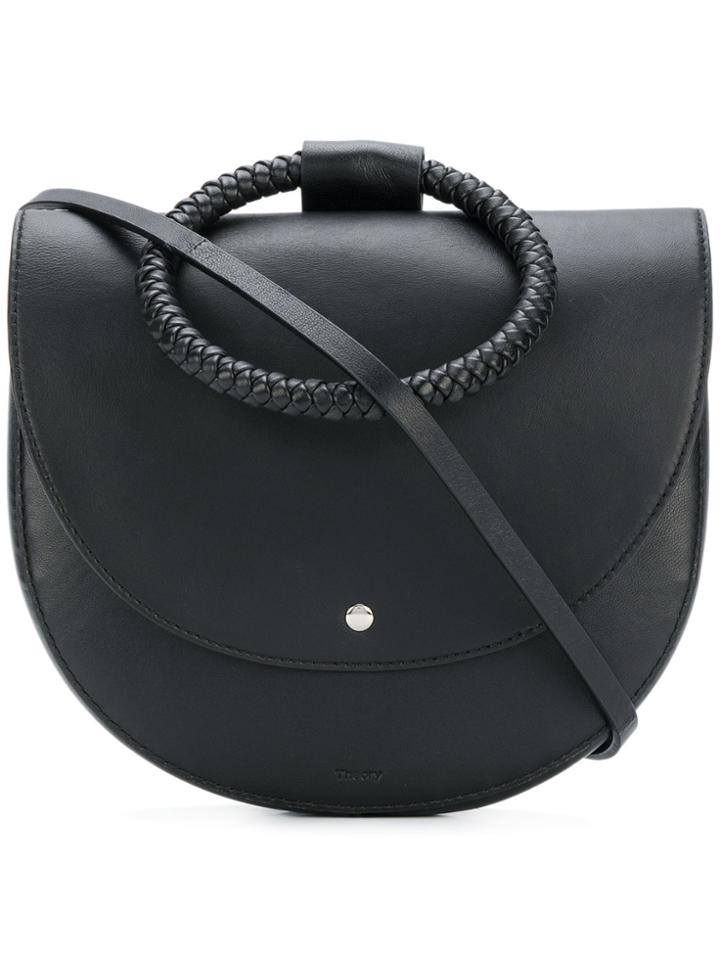 Theory Round Satchel Bag - Black