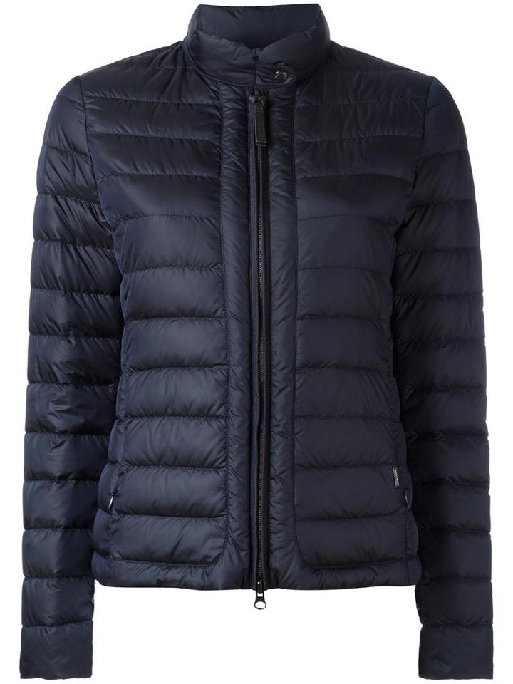 Woolrich Banded Collar Zipped Jacket, Women's, Size: Xl, Polyamide/feather Down