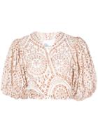 Lisa Marie Fernandez Broderie Anglaise Crop Top - White