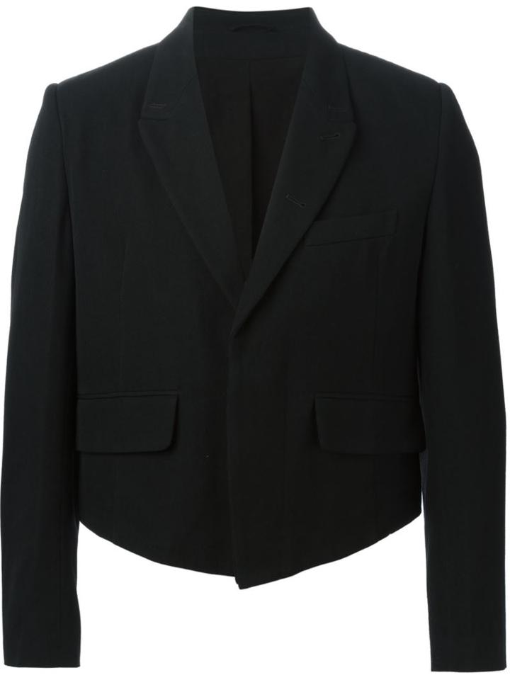 Ann Demeulemeester Cropped Jacket, Men's, Size: Xs, Black, Cotton/wool