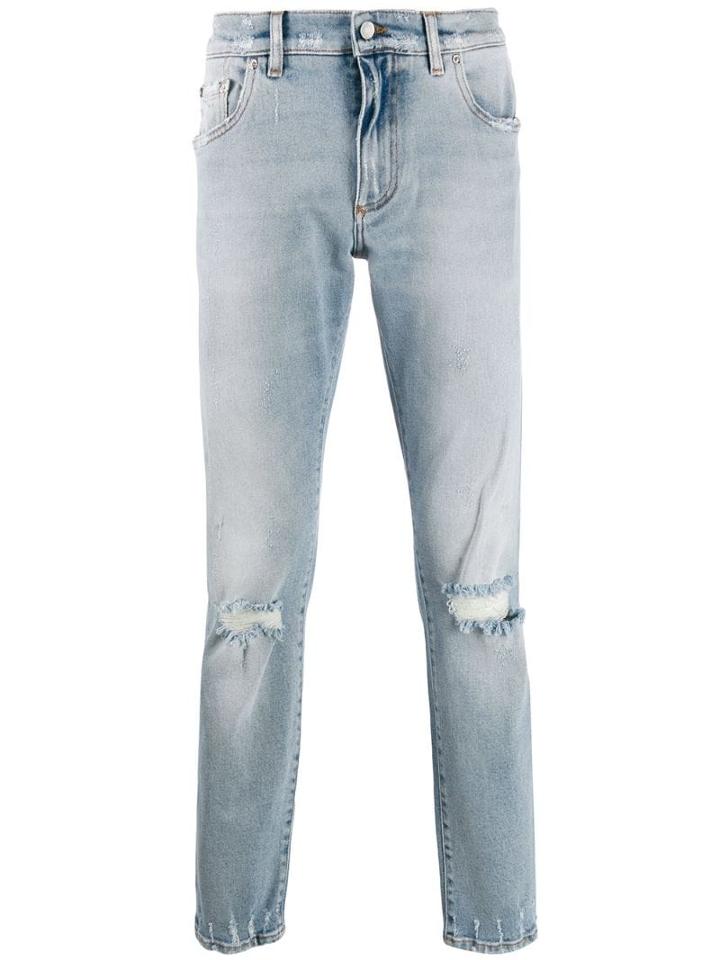 Dolce & Gabbana Rip Detail Jeans - Blue