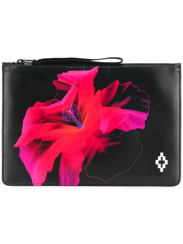 Marcelo Burlon County Of Milan Flower Clutch Bag - Black