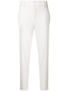 Eleventy Cropped Slim Fit Trousers - White
