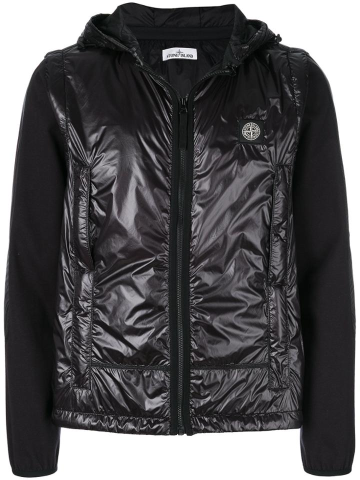 Stone Island Zipped Fitted Jacket - Black