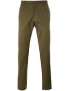 Paul Smith Tailored Slim Trousers, Men's, Size: 30, Green, Cotton/spandex/elastane