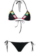 Missoni Triangle Bikini, Women's, Size: 40, Black, Rayon/nylon/spandex/elastane
