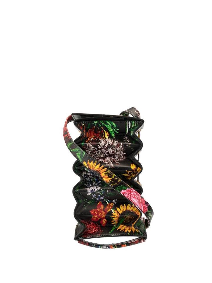 Y/project Accordion Floral Print Bag - Black