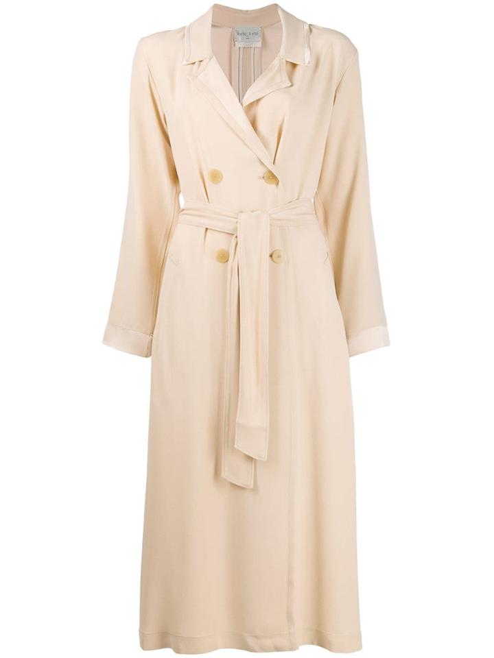Forte Forte Vaniglia Double Breasted Coat - Neutrals